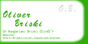 oliver briski business card